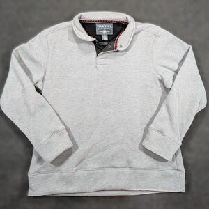 Maxxsel Sweater Men Large Gray 1/4 Snap Pullover Heavy Fleece Lined